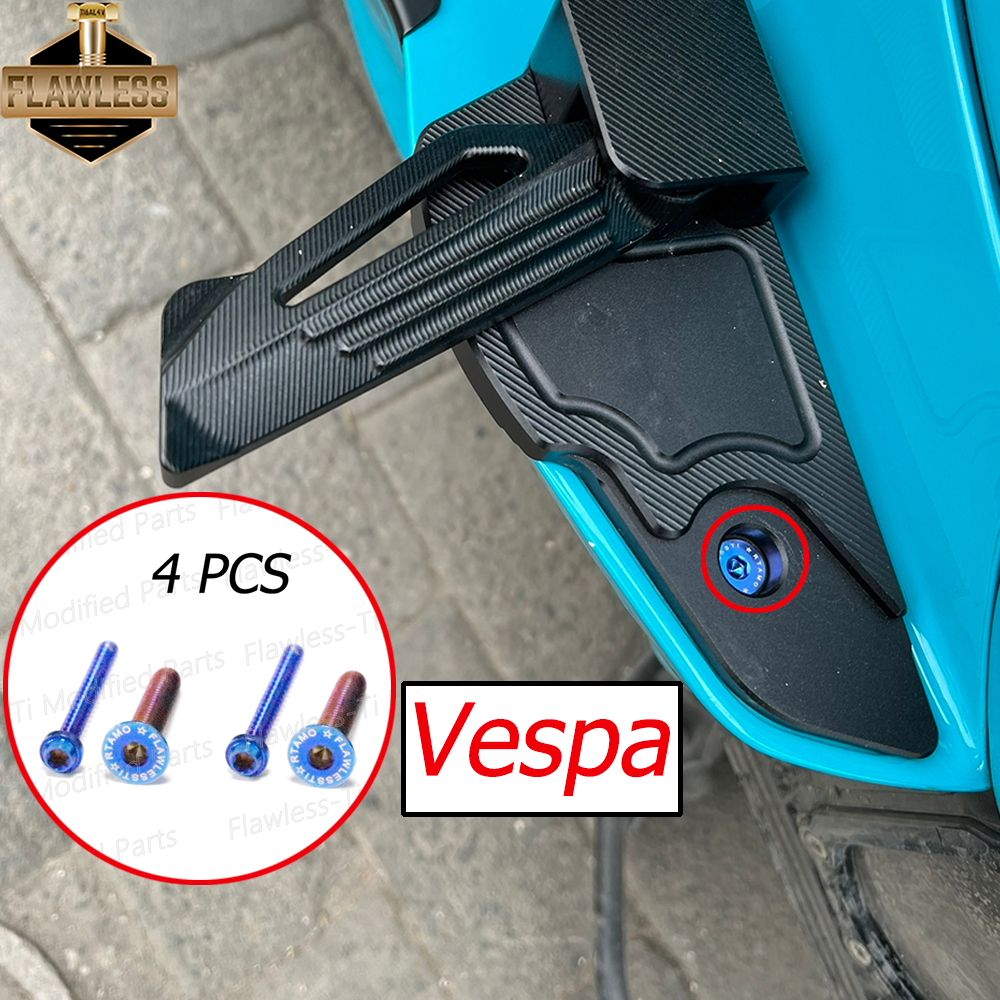 Phụ Kiện Gác Chân Bằng Titan Cao Cấp Cho Xe Vespa Sprint 150 Primavera 150 Gr5