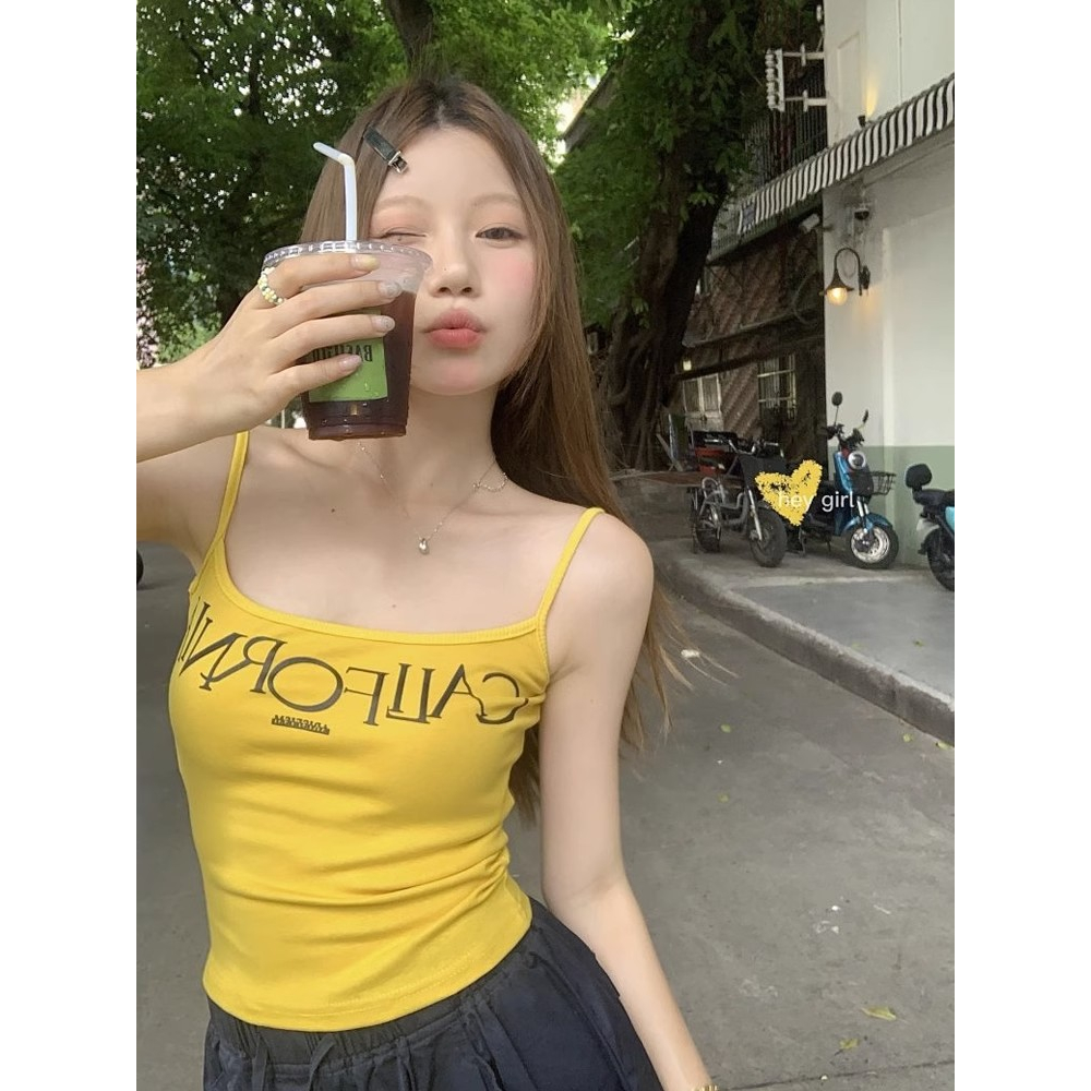 Áo Bra Dây In Chữ Phong Cách Hàn Quốc Mới Cho Nữ