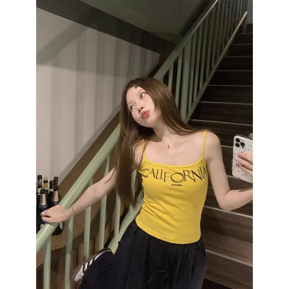 Áo Bra Dây In Chữ Phong Cách Hàn Quốc Mới Cho Nữ