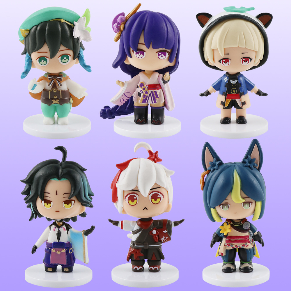 Set 6 Mô Hình Nhân Vật MiHoYo 7-8cm Bằng PVC