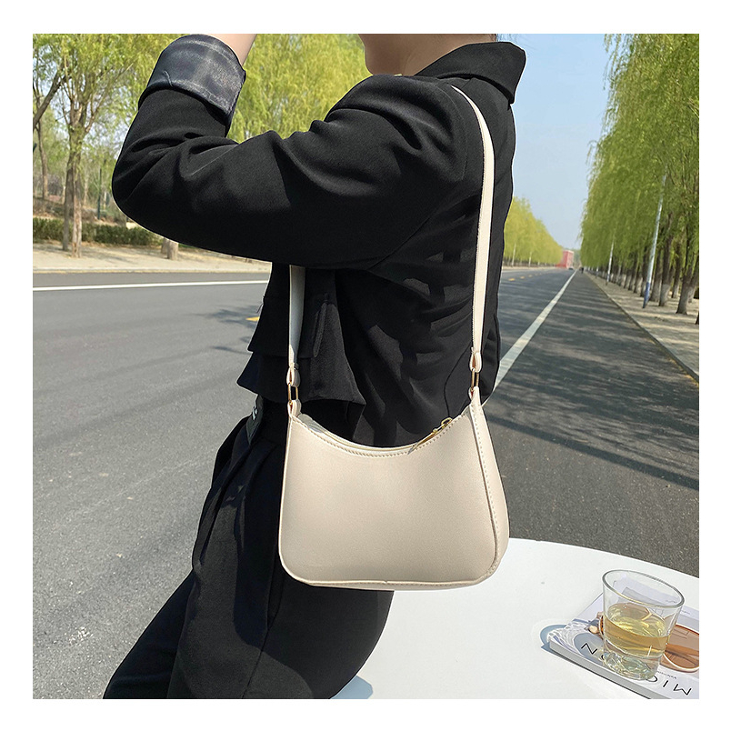 HT XIANSHENG Túi Đeo Chéo Hình Bánh Bao Màu Trơn Đơn Giản Thời Trang Nhật Bản Cho Nữ