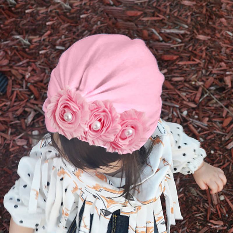 Mũ Turban Màu Trơn Dễ Thương Cho Bé 0-4 Tuổi