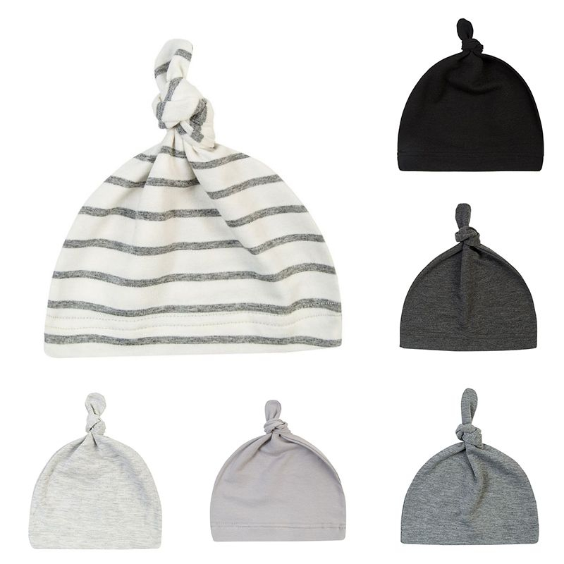 Mũ Turban Màu Trơn Dễ Thương Cho Bé 0-4 Tuổi