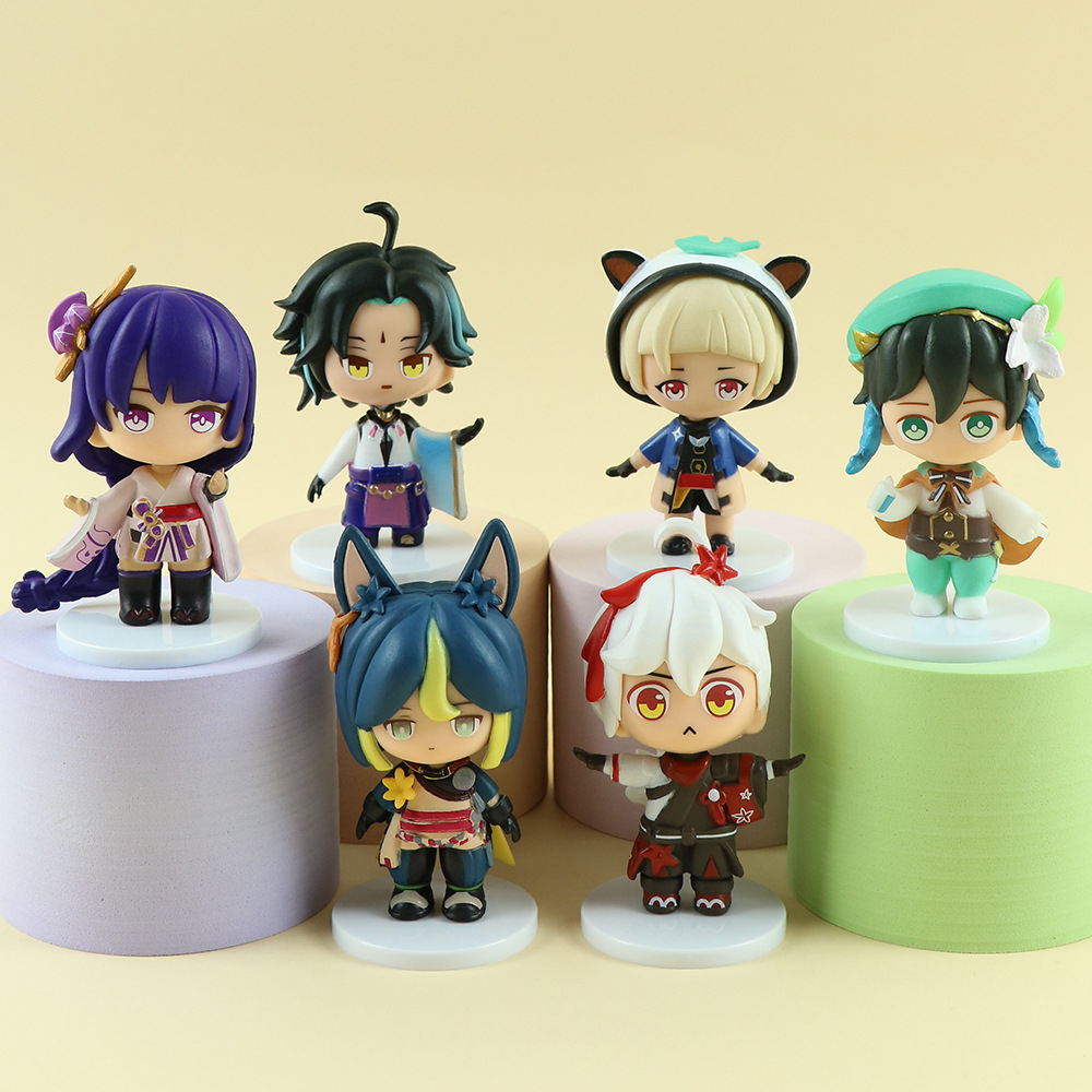 Set 6 Mô Hình Nhân Vật MiHoYo 7-8cm Bằng PVC