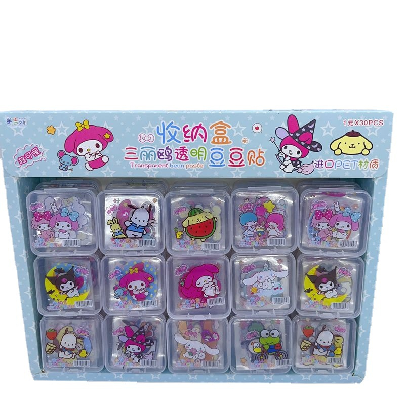 SANRIO 1 Hộp Miếng Dán Hình Cinnamoroll Kuromi My Melody Dễ Thương Trang Trí Laptop Điện Thoại Cho Bé Gái