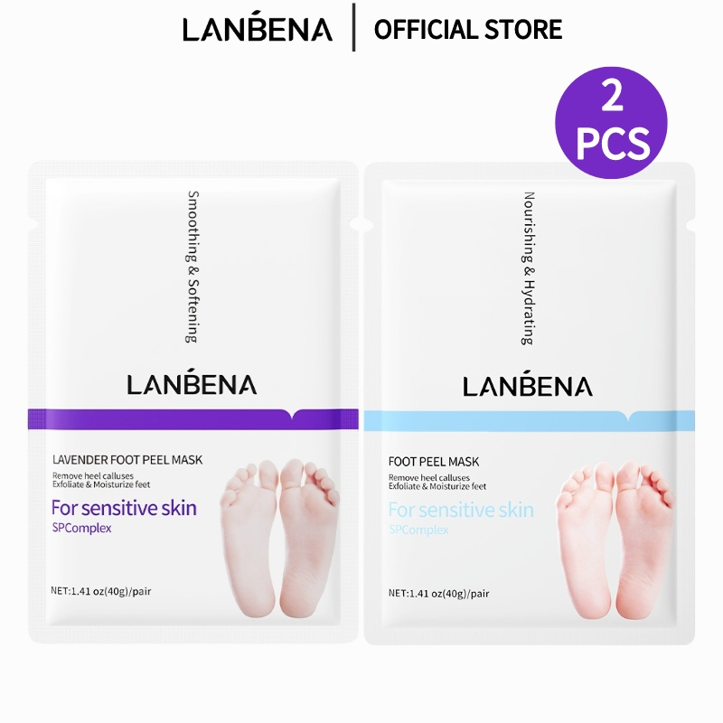 Set 2 mặt nạ Lanbena tẩy tế bào chết làm giảm vết chai hiệu quả cho bàn chân