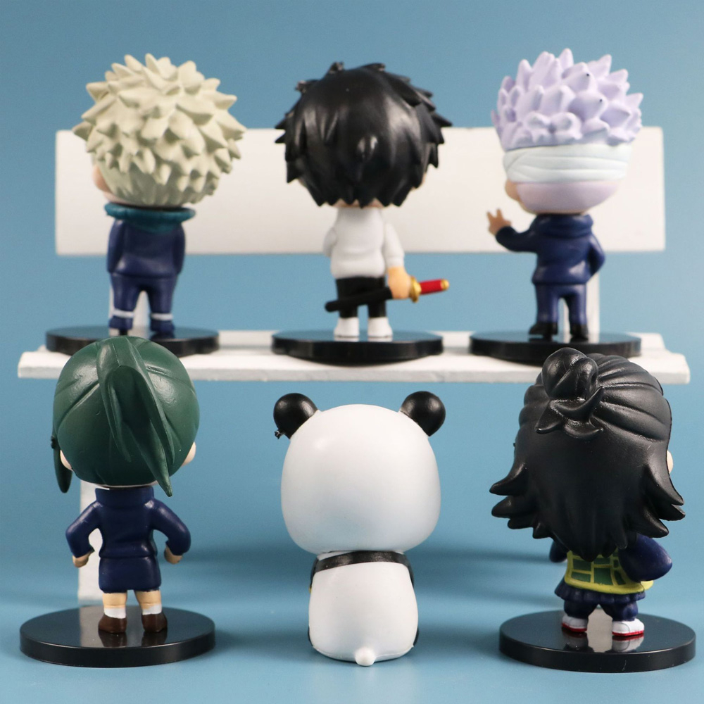 Set 6 Mô Hình Nhân Vật Phim Hoạt Hình Jujutsu Kaisen Itadori Yuji Satoru Gojo Inumaki Toge Fushiguro Megumi Bằng PVC 6-8cm