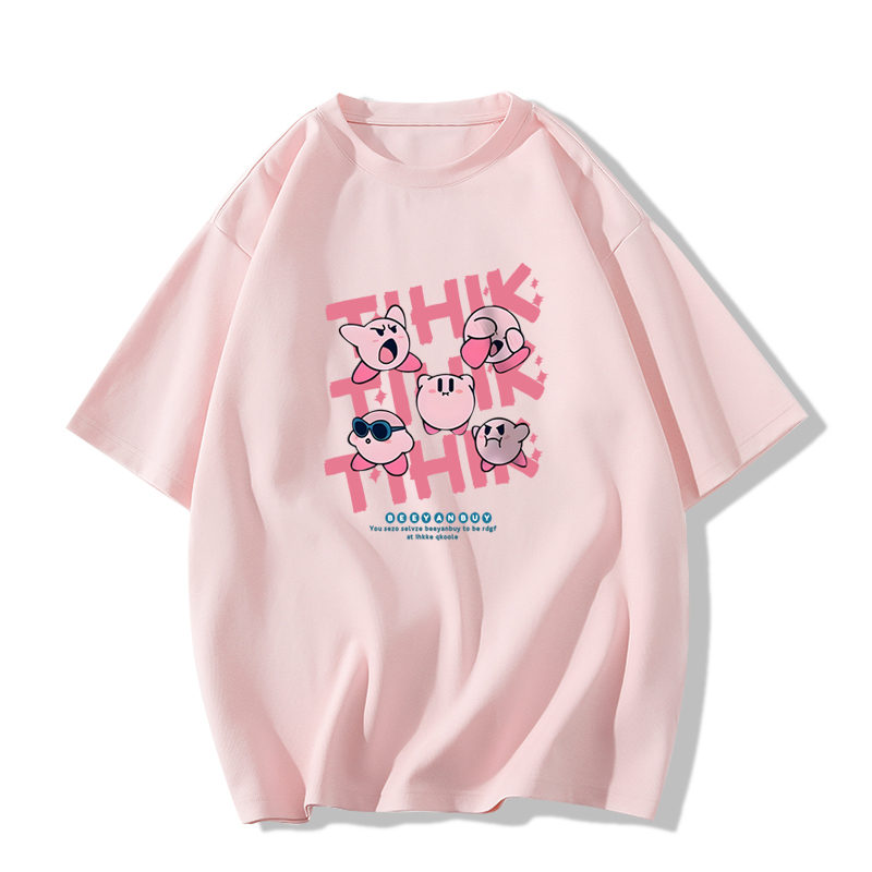 SELVZE Áo Thun cotton Dáng Rộng Tay Ngắn in Họa Tiết Dễ Thương Thời Trang Mùa Hè