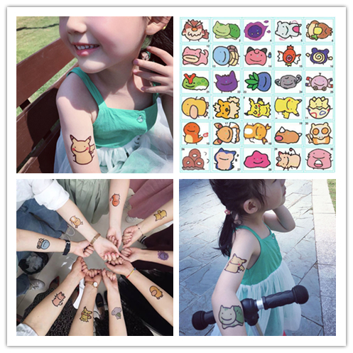 Set 30 hình xăm dán chống nước trang trí cơ thể/cánh tay độc đáo hình xăm 15 ngày