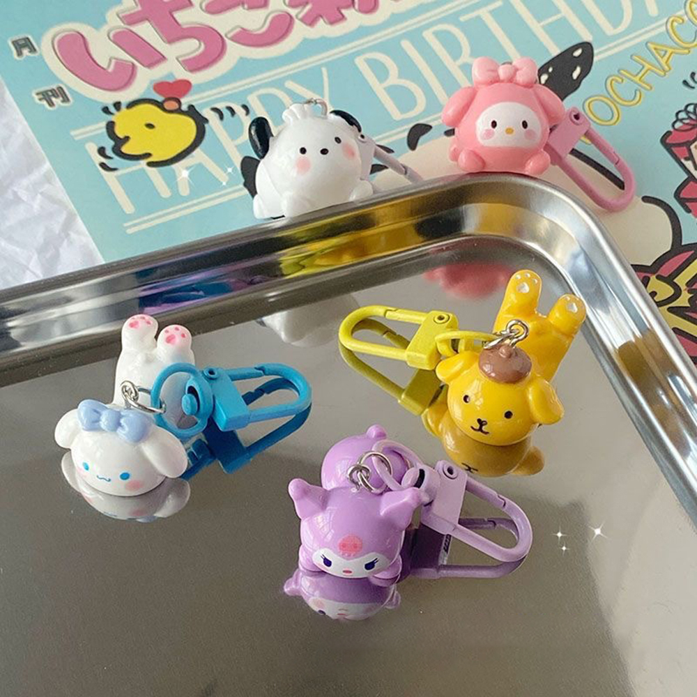 Móc Khóa Hình Thỏ Sanrio Kuromi Melody Cinnamoroll Nhồi Bông Dễ Thương