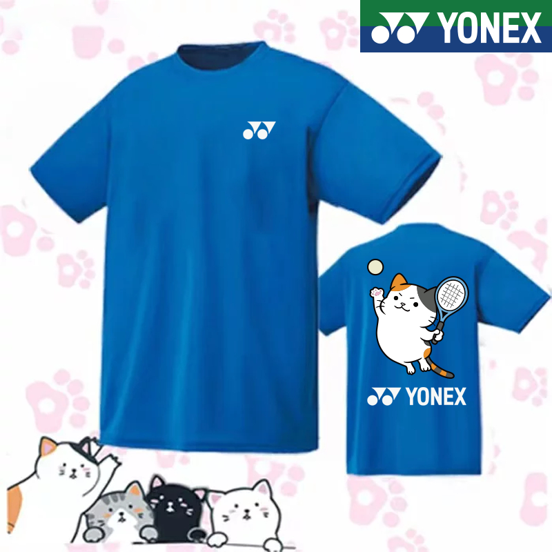 Áo Thun Thể Thao Tay Ngắn Mau Khô In Số Và Cầu Lông YONEX Dành Cho Nam Và Nữ