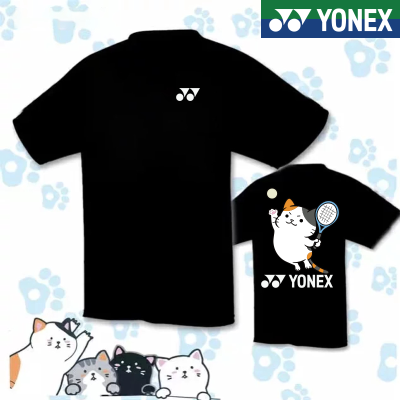 Áo Thun Thể Thao Tay Ngắn Mau Khô In Số Và Cầu Lông YONEX Dành Cho Nam Và Nữ