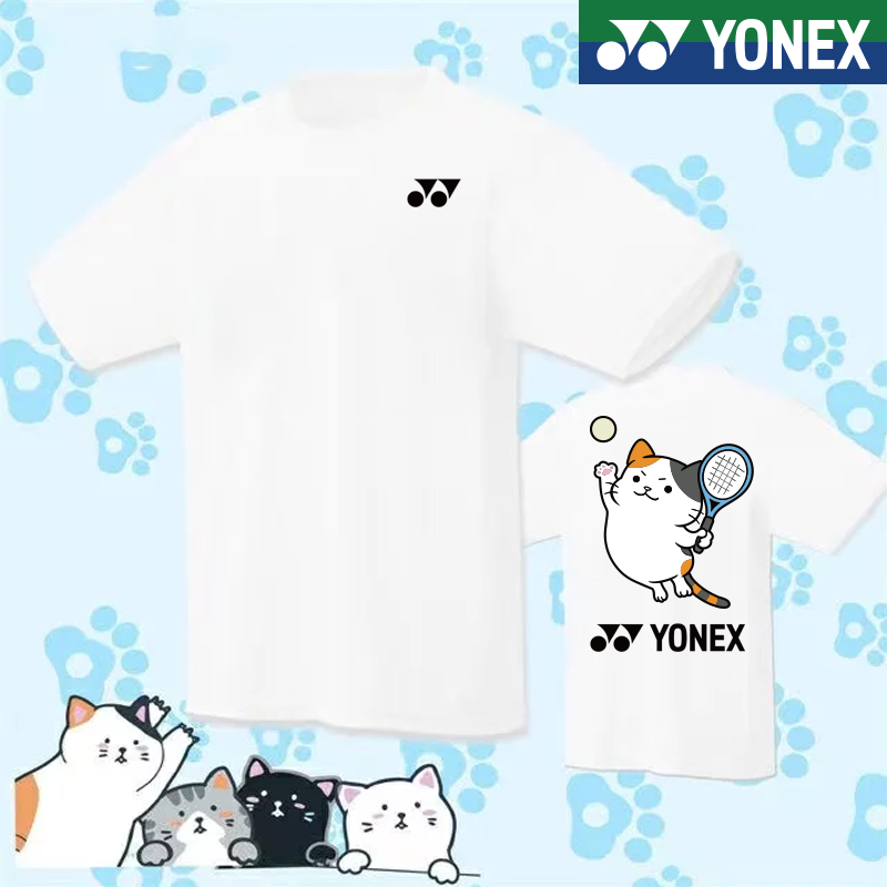Áo Thun Thể Thao Tay Ngắn Mau Khô In Số Và Cầu Lông YONEX Dành Cho Nam Và Nữ