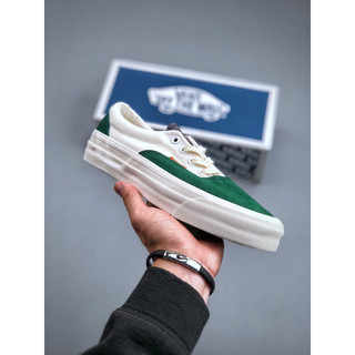 Giày sneakers vans og era lx da lộn màu xanh lá kiểu retro cá tính