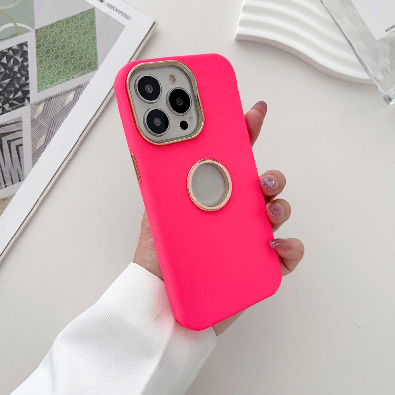 Ốp Điện Thoại Silicone Mềm Nhám Màu Trơn Chống Sốc / Rơi Vỡ / Vân Tay Có Vòng Đỡ Camera Cho iPhone 14 13 12 11 Pro Max 14 Plus