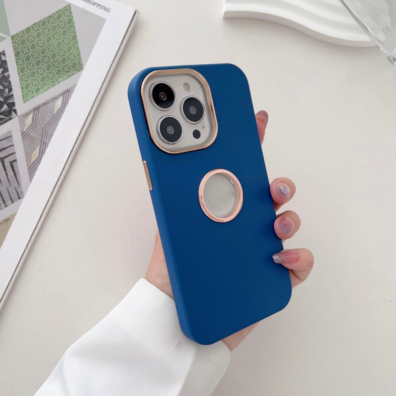 Ốp Điện Thoại Silicone Mềm Nhám Màu Trơn Chống Sốc / Rơi Vỡ / Vân Tay Có Vòng Đỡ Camera Cho iPhone 14 13 12 11 Pro Max 14 Plus