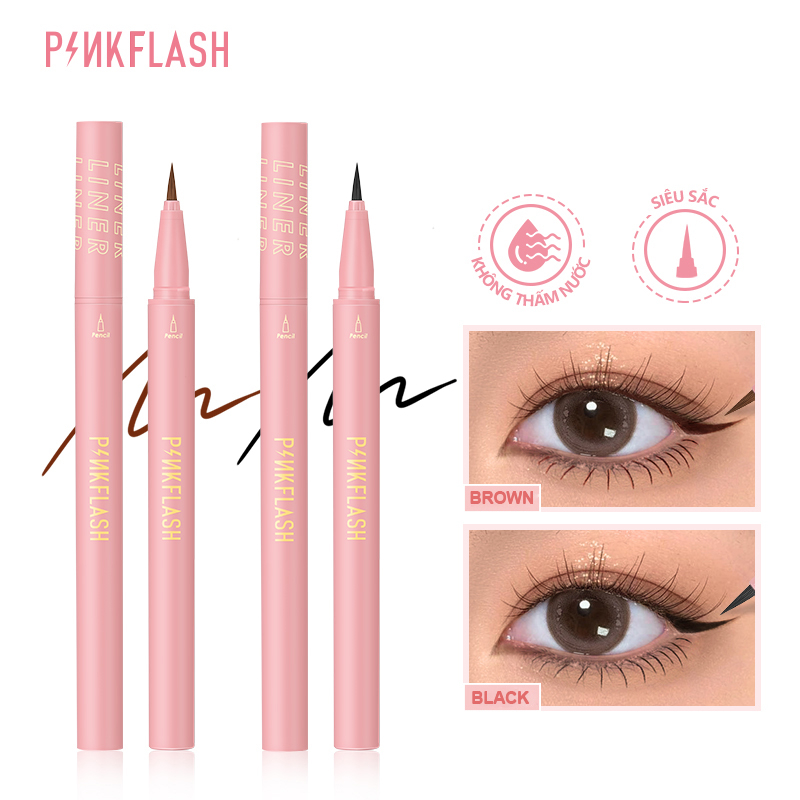 Bút kẻ mắt nước Pinkflash nhanh khô chống nước đầu siêu nhỏ 0.01mm 0.05g