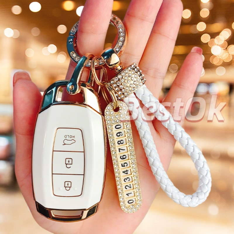 Bao da cho chìa khoá Accent/ KoNa/ Santafe 2018-2019/ 2020/ 2021-2022 Hyundai Accent 2021 chống xước chống va đập