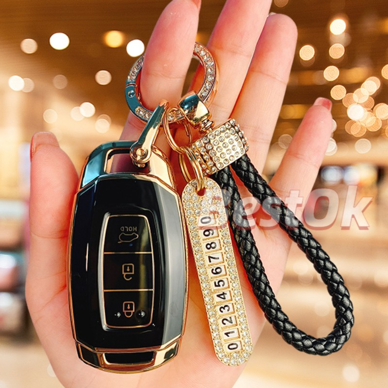 Bao da cho chìa khoá Accent/ KoNa/ Santafe 2018-2019/ 2020/ 2021-2022 Hyundai Accent 2021 chống xước chống va đập
