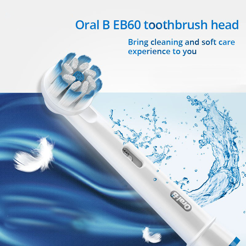 Đầu bàn chải đánh răng điện Oral B EB60 thay thế hoạt động bằng sóng siêu âm