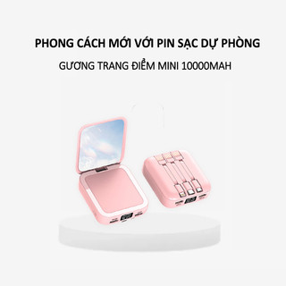 Gương trang điểm mini phong cách mới với pin sạc dự phòng 10000mah