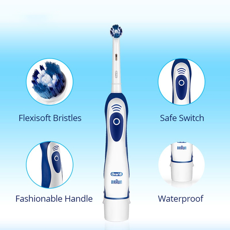 Oral-b Bàn chải đánh răng điện 7600s xoay chính xác làm sạch pin loại