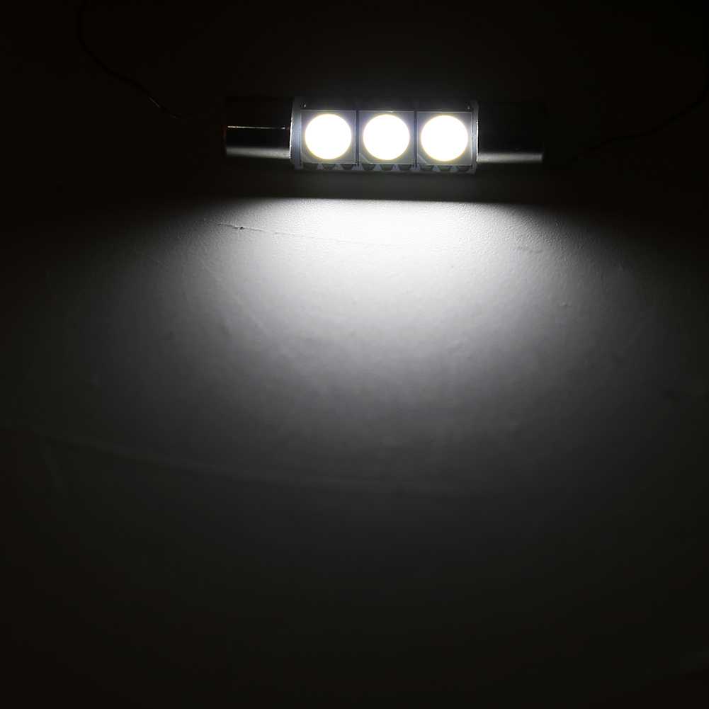 10 bóng đèn LED cầu chì 3-SMD 29-30mm 6641 Winter064