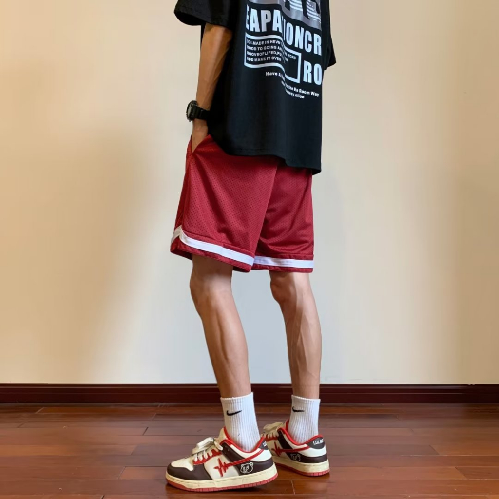 Quần Short Thể Thao Nam Thêu Chữ M-3XL