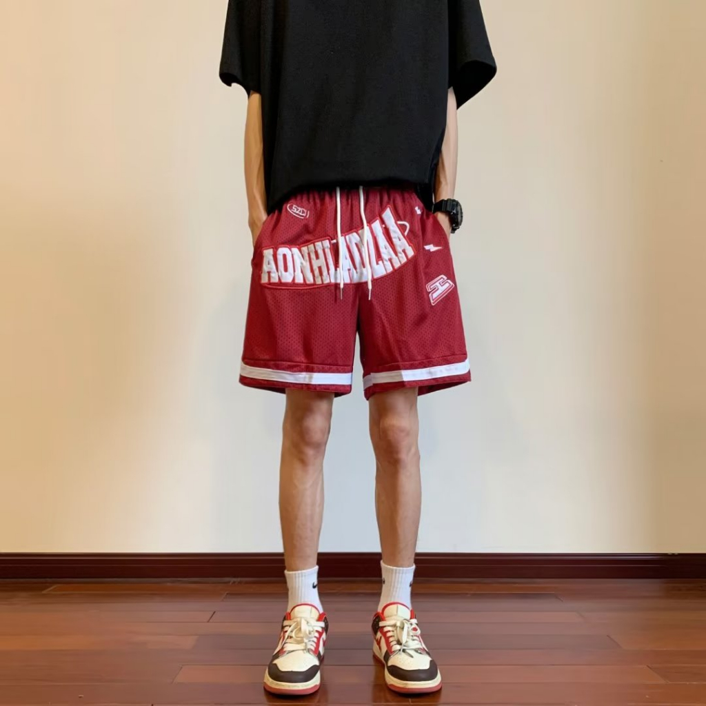 Quần Short Thể Thao Nam Thêu Chữ M-3XL