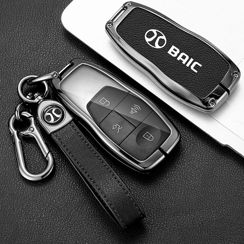 Ốp chìa khoá Hợp kim kẽm dành cho xe BAIC Beijing X7, U5 plus Vỏ Bọc Chìa Khóa Xe Hơi BJ40 BJ80 Beijing U7 X7 EU5 U5PLUS