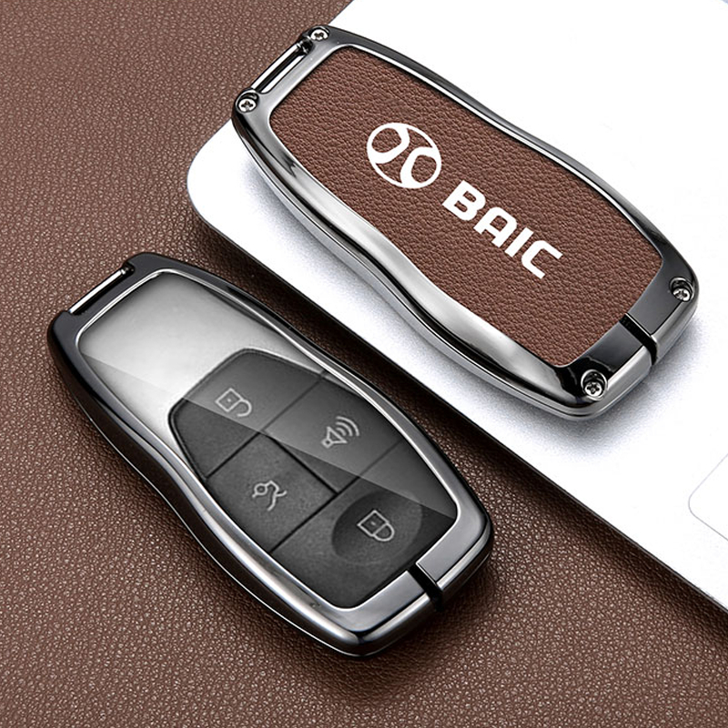 Ốp chìa khoá Hợp kim kẽm dành cho xe BAIC Beijing X7, U5 plus Vỏ Bọc Chìa Khóa Xe Hơi BJ40 BJ80 Beijing U7 X7 EU5 U5PLUS