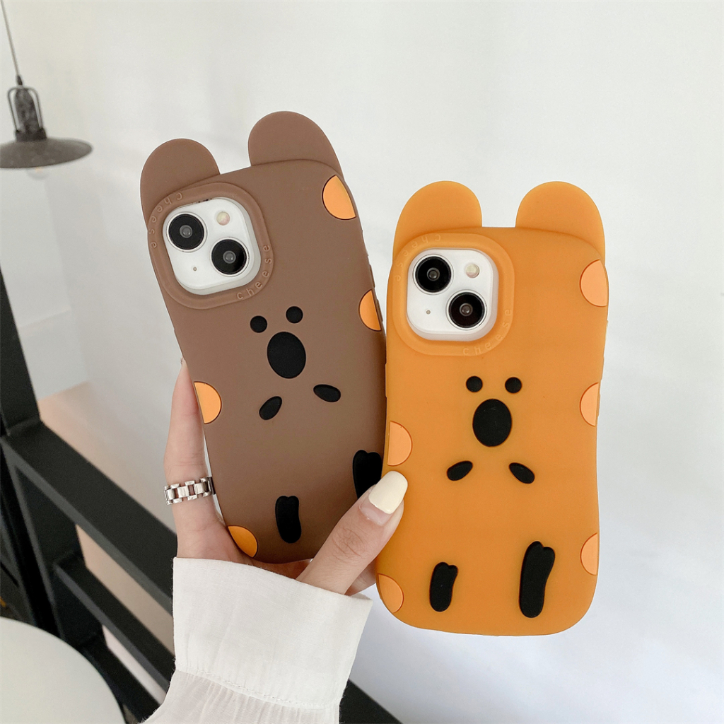 Ốp Điện Thoại Silicone In Hình Gấu Cho Iphone 14Promax 13Promax 11Promax 12ProMax
