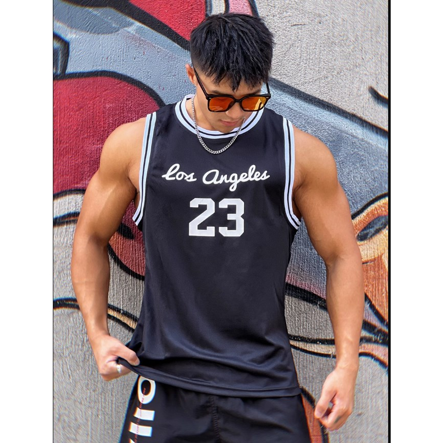 Áo Bóng Rổ Không Tay Thiết Kế Mới Chất Liệu Nhanh Khô Cao Cấp Thời Trang Dành Cho Nam 23