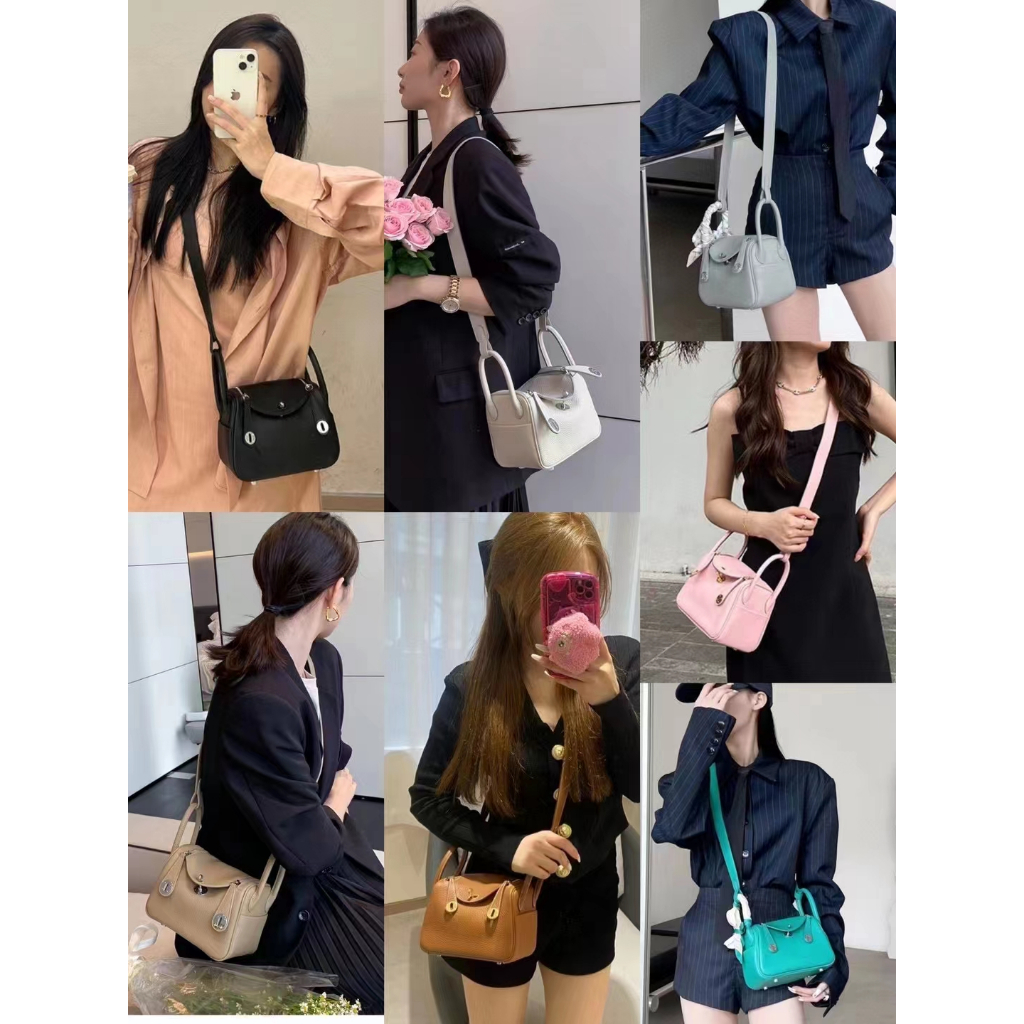 Túi Xách Da Bò Thật Cao Cấp 19cm Phối Khóa Bạc Thời Trang 2023777777