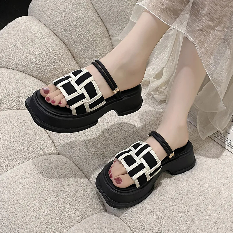 195.Xăng đan Đế Dày Thời Trang Mùa Hè Phong Cách Pháp Cho Nữ