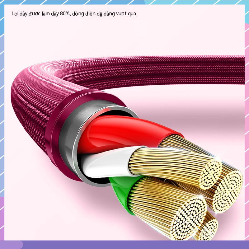 Dây Cáp Sạc Nhanh Ba Khớp Nối Disney 66W Bằng nylon Bện / Dài Đa Năng