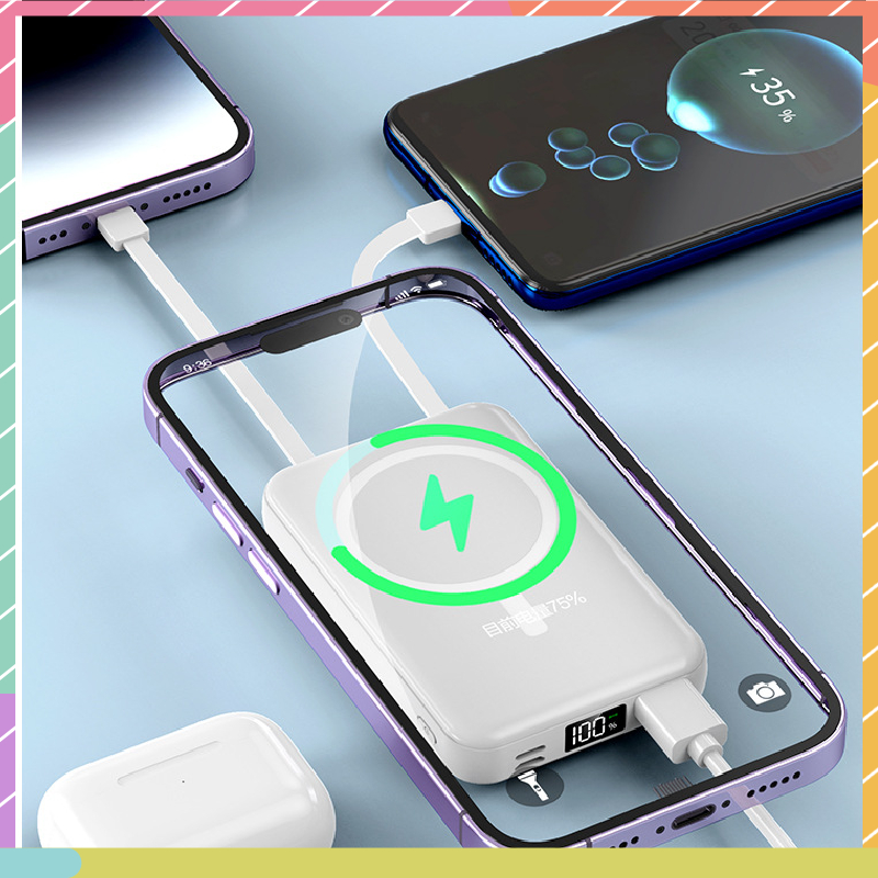 Cục Sạc Nhanh Không Dây 10000Mah Có Nam Châm