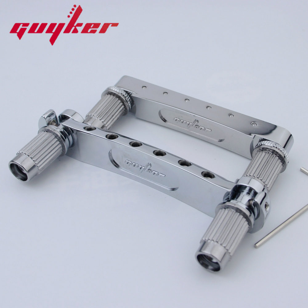 Ngựa Đàn Guitar Điện O-Matic LP SG + Thanh Dừng Đàn Có Mỏ Neo Và Đinh Tán Cho Les Paul SG Guitars Chrome Màu Vàng Đen