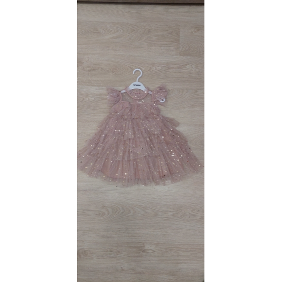 Váy công chúa không tay phối ren ngôi sao lấp lánh dành cho bé gái