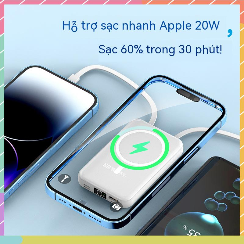 Cục Sạc Nhanh Không Dây 10000Mah Có Nam Châm