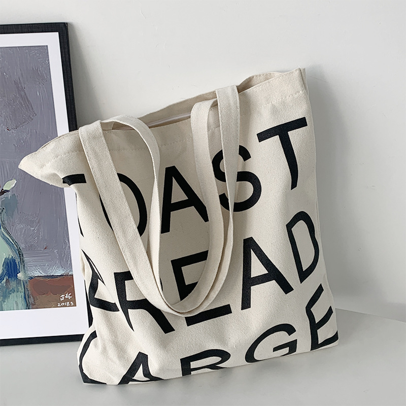 Alphaz Túi Vải canvas Đeo Vai Sức Chứa Lớn Phong Cách Harajuku Nhật Bản Và Hàn Quốc Cho Nữ