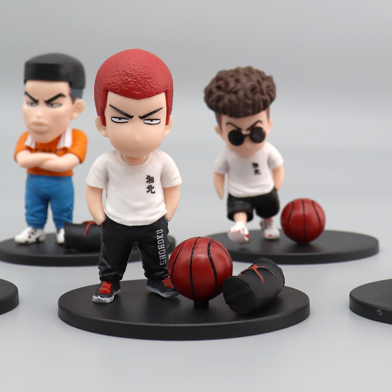 Set 5 Mô Hình Nhân Vật Hoạt Hình Slam Dunk 8.5cm Trang Trí