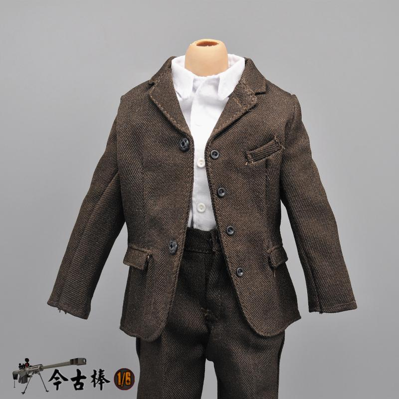 Bộ Quần Áo Vest Màu Nâu Cho Mô Hình Nam 12 "Tỷ Lệ 1 / 6