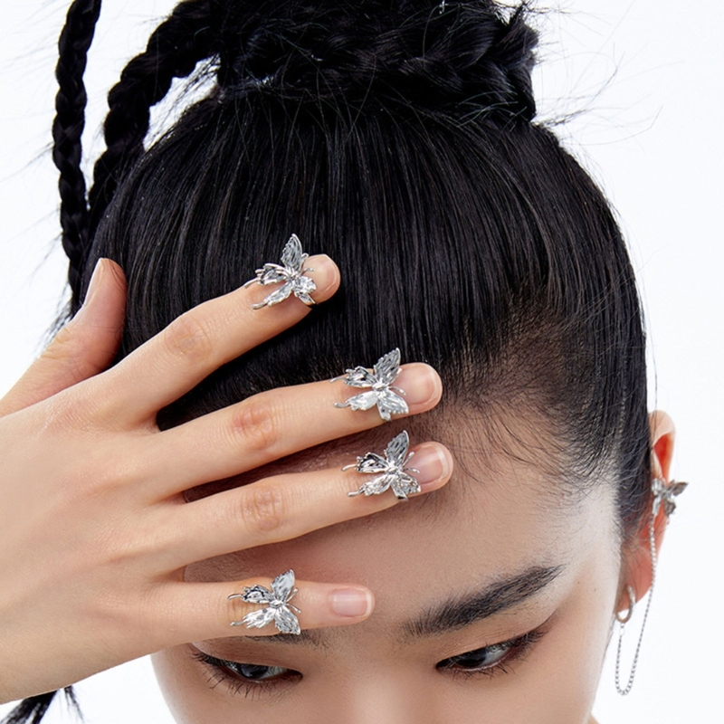 Nhẫn Thiết Kế Hình Bướm Có Thể Điều Chỉnh Thời Trang