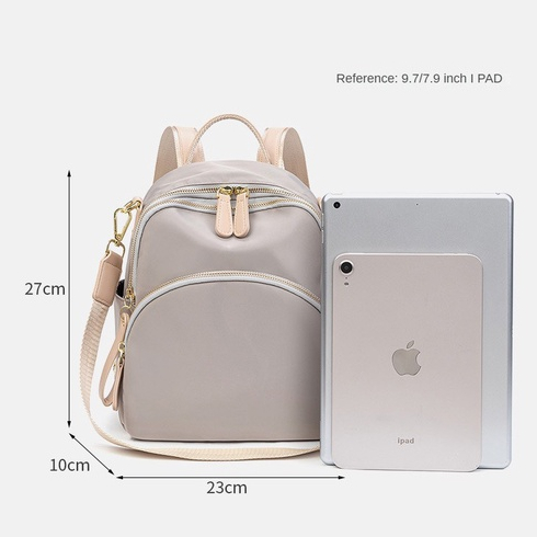 Ba lô thông thường dành cho nữ Iconzero Ba lô nhỏ bằng vải Oxford đơn giản thời trang Thích hợp cho ba lô IPAD 9,7 inch