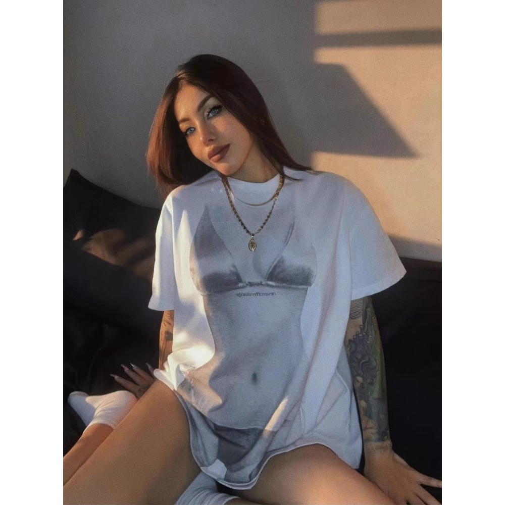 Áo Thun Ngắn Tay Dáng Ôm Thời Trang Mùa Hè Hàn Quốc Dành Cho Nữ