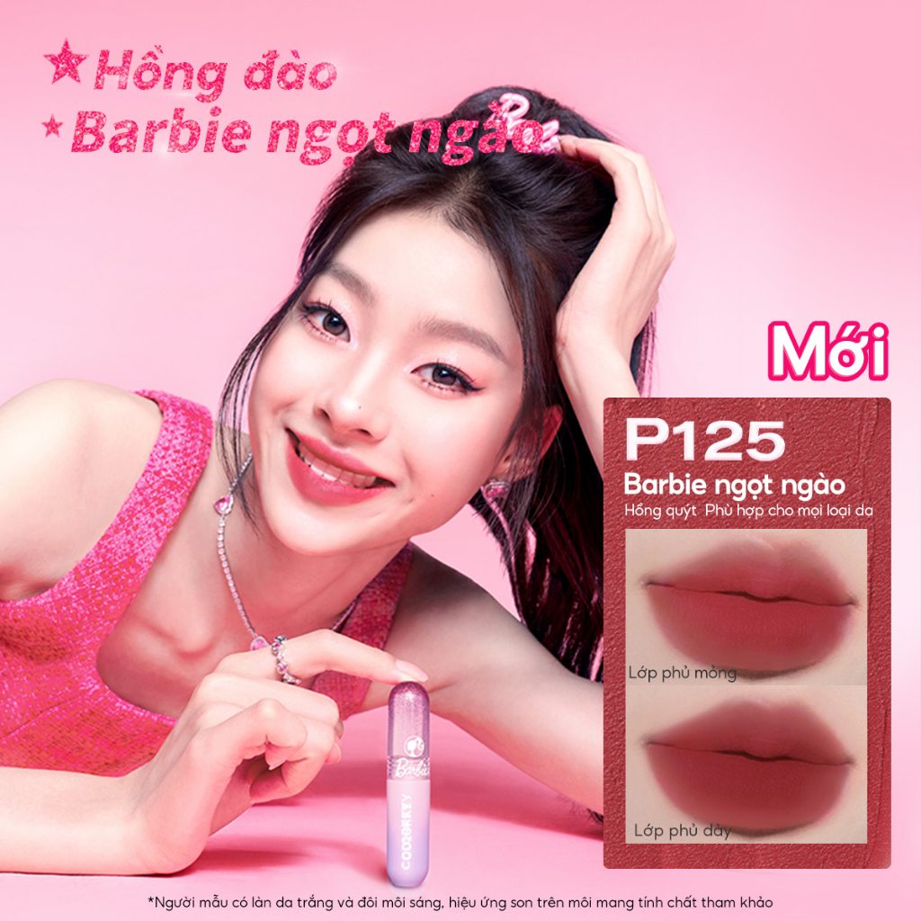 Son mousse COLORKEY Barbie lì mịn trang điểm ngọt ngào