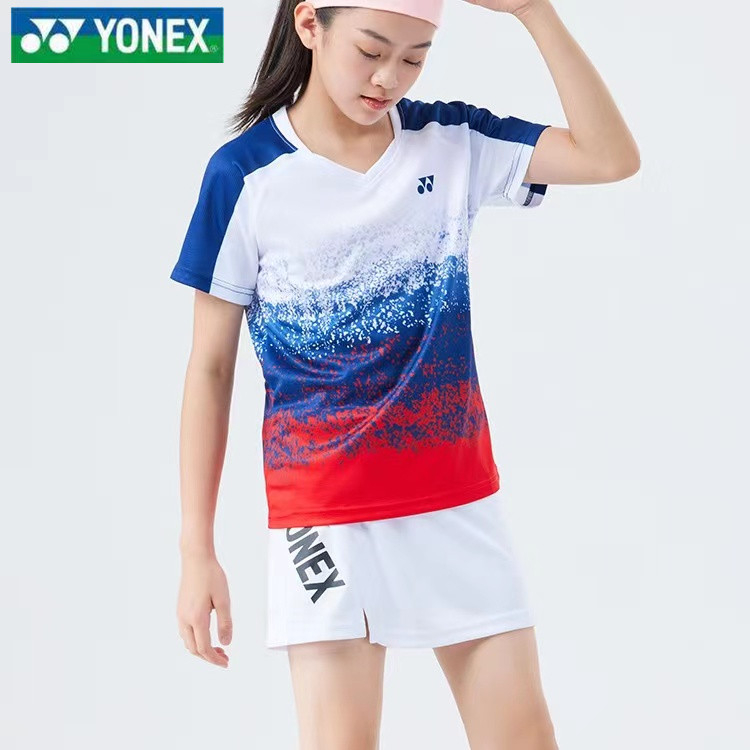 Áo Thun Cầu Lông Ngắn Tay Nhanh Khô Màu Gradient Thời Trang Cho Nam Nữ