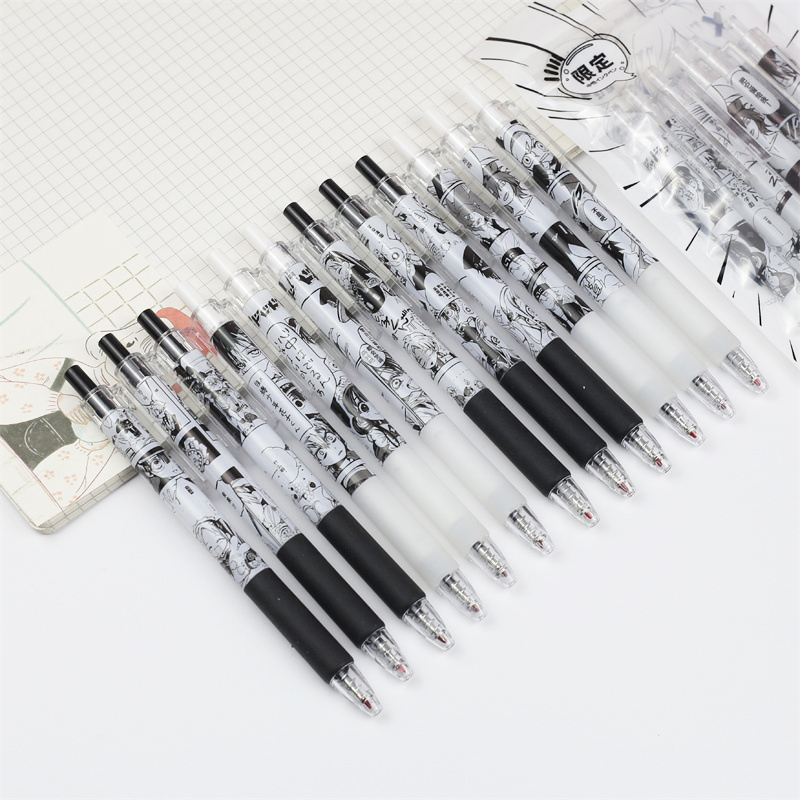 Set 6 Bút Bi 0.5mm In Hình Anime Dễ Thương