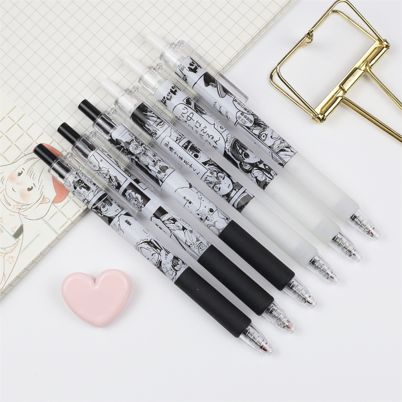 Set 6 Bút Bi 0.5mm In Hình Anime Dễ Thương